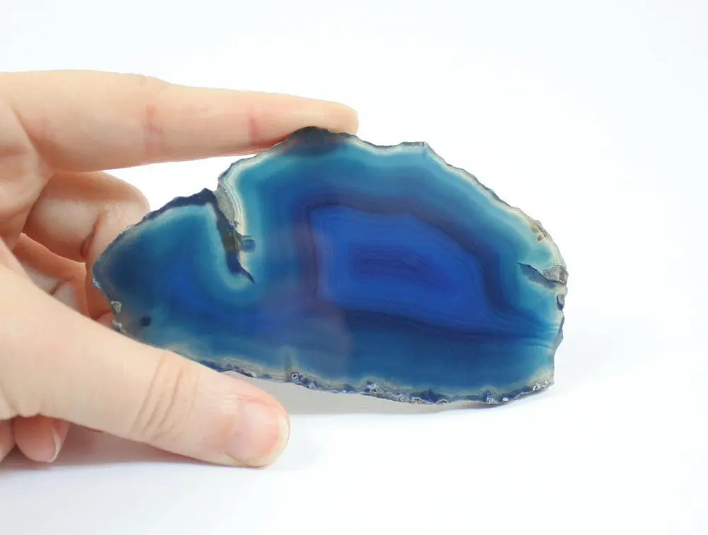 blue agate polished