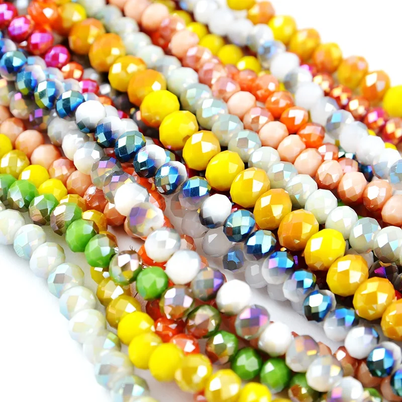 

Pujiang Factory 2mm 3mm 4mm 6mm 8mm Crystal Rondelle Glass Beads For Jewelry Making, Please check color card