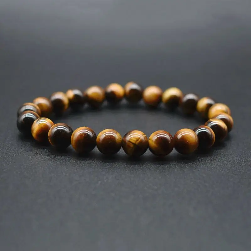 

Fashion Minimalist Natural Stone Beads Buddha Bracelet Yellow Tiger Eyes Yoga Meditation Bracelet For Men Women Hands Jewelry