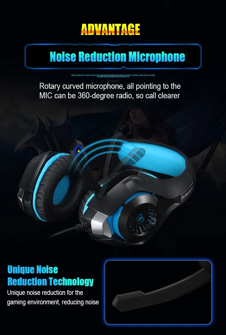 Beexcellent GM-1 Headset 3,5 mm Gaming-Kopfhörer-Kopfhörer-Headset mit Mikrofon LED-Licht für Tablet-PC-Laptop für PS4