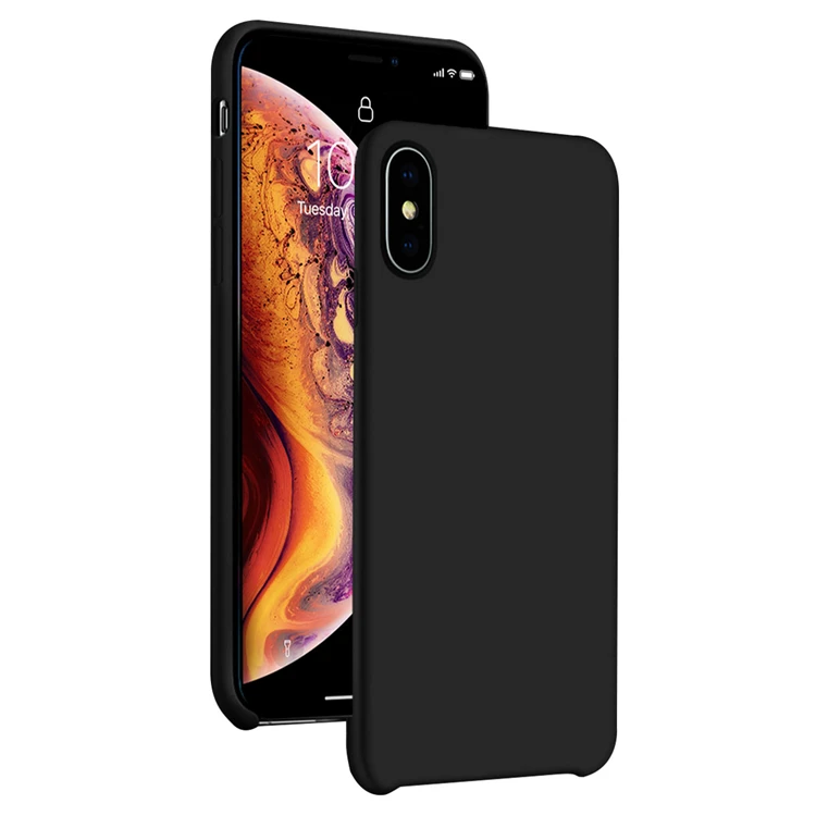

Gentle Liquid Silicone Gel Rubber Slim Fit Phone Case For IPhone XS Max, Pink