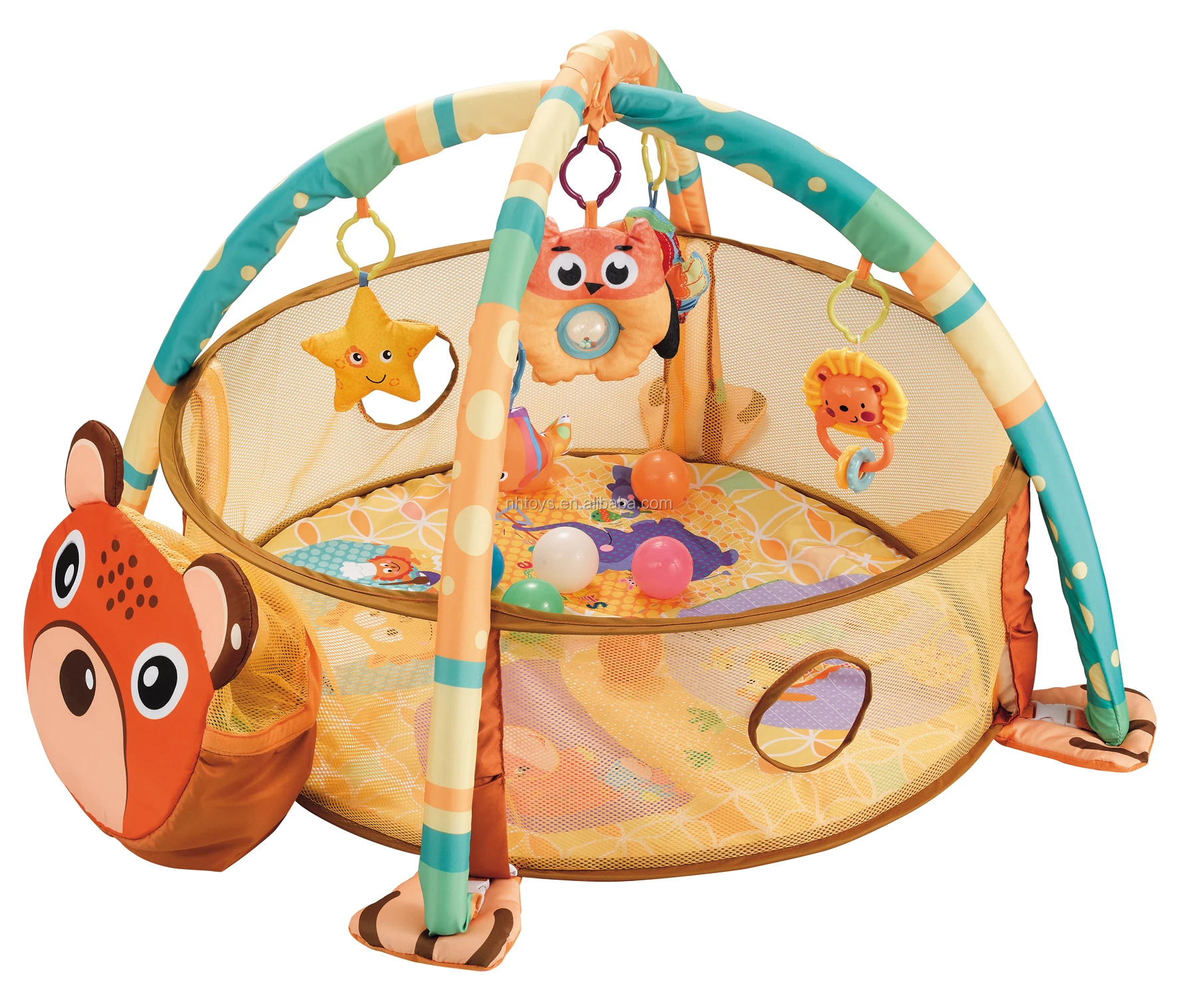 Wholesale Cotton Material Tortoise Gym Baby Toys With Ball Turtle Play