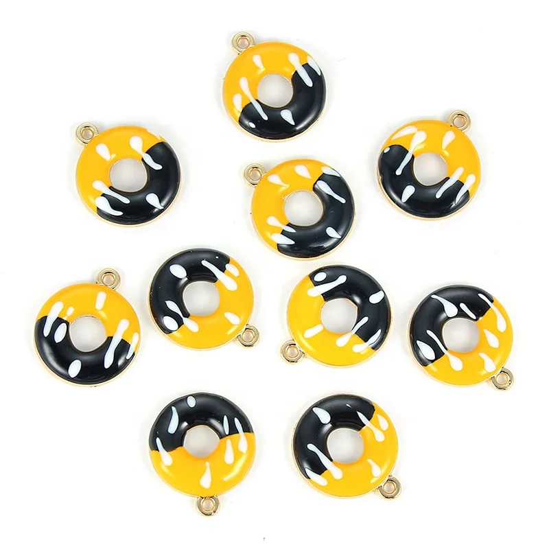

Wholesale new Zinc Alloy Donut Enamel Charms Fashion DIY necklace bracelet Jewelry Accessories