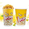 Custom printed disposable food grade recycle paper custom size round shape popcorn box