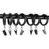 Adjustable magnetic shower curtain rings with clips and hook,shower curtain hooks rings