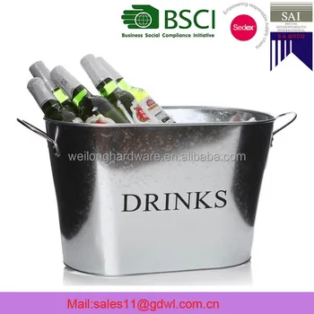 silver beer bucket