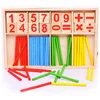 Wholesaler Children's educational toys color box calculation arithmetic toy wooden digital stick toys