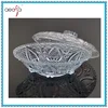 Set Clear Glass Bowl With Plate And Lid Used Home Decorage