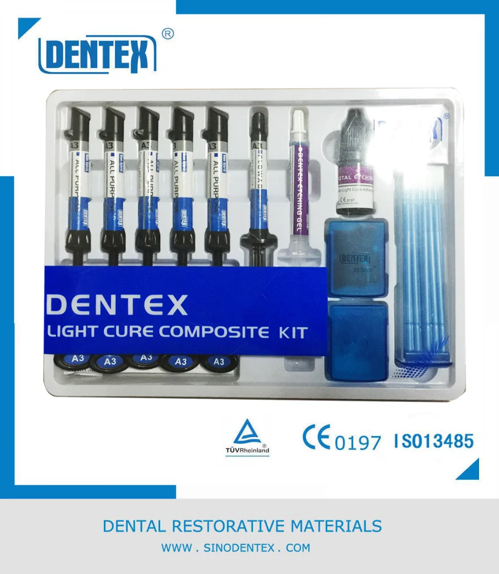 Dentex B1 Light Cure Composite Resin Kit - Anterior/Posterior Restorations With Etchant (Sz1400900105)
