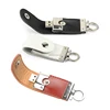 Unique design keyring leather USB memory flash pen drive/leather stock usb