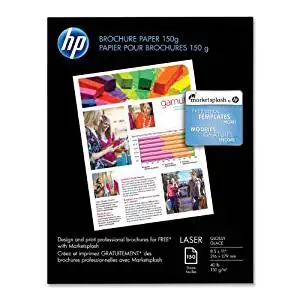 HP Color Laser Brochure Paper, Glossy (150 Sheets, 8.5 x 11 Inches)