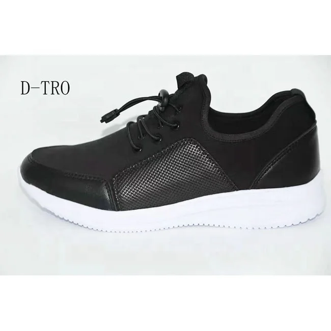 

direct sales new Fashion Design PU And Cloth Material Running Sport Shoes, White/black/gray