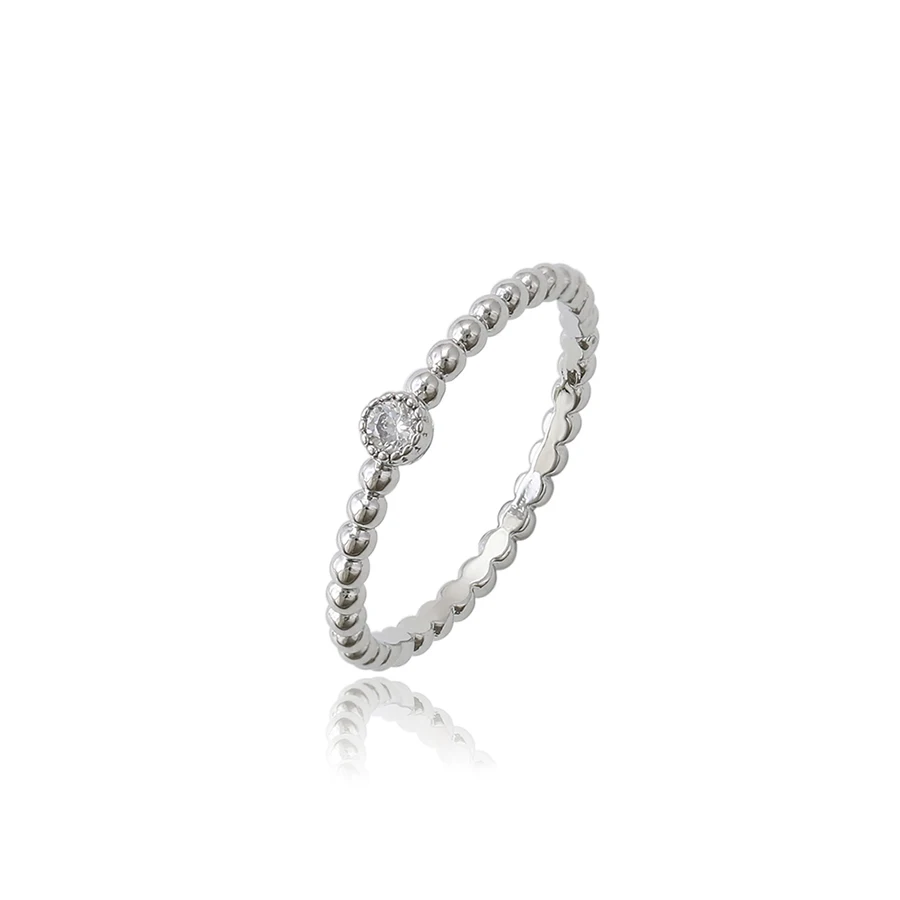 

15739 xuping jewelry custom ring, beauty copper elegant simple bead fashion ring