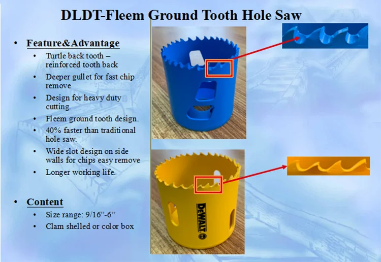 
Fleem Ground Tooth Hole Saw M42 Bi-metal Hole Saw Blades 