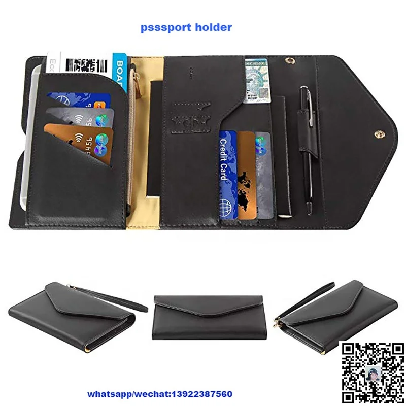 

Wholesale OEM personalized travel leather passport card holder