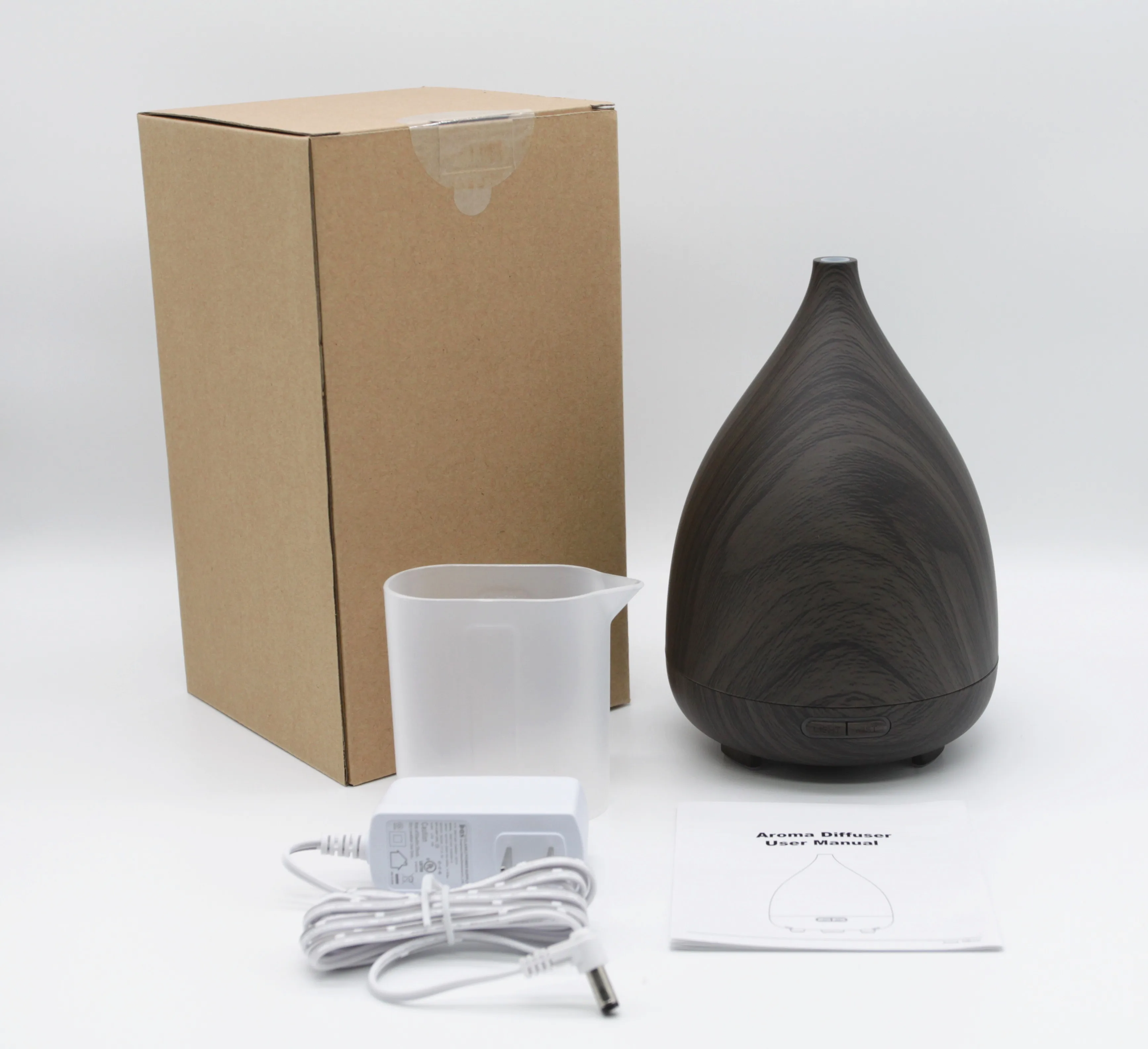 200ml Essential Oil Diffuser Wood Grain Vase-Shaped Ultrasonic Aromatherapy Oil Diffusers