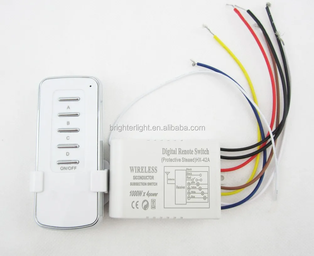4-Wege-Licht-Lampe Digital Wireless Remote Control Switch ON OFF 220V S6S8
