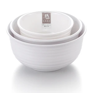 Image of White melamine soup bowl, melamine bowl
