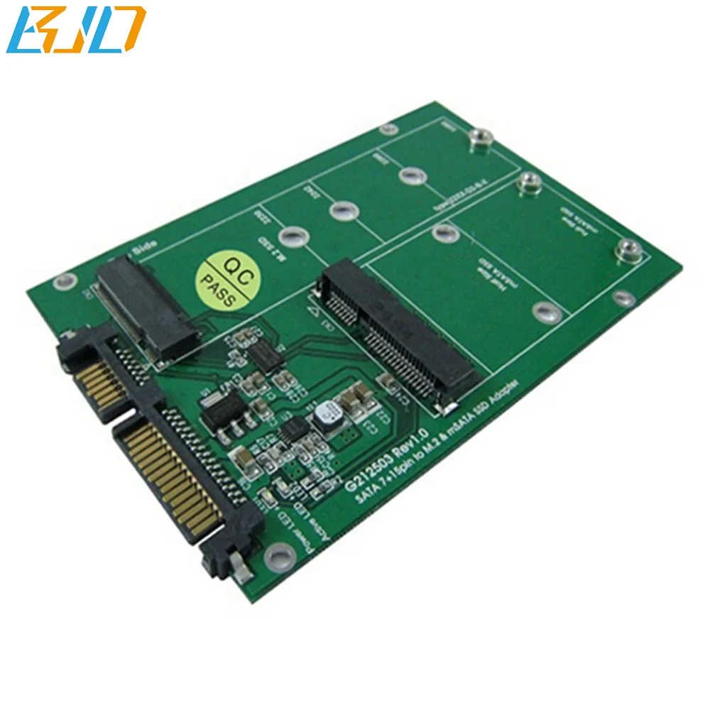 

M.2 NGFF SSD & MSATA to 2.5 3.5" SATA III SATA3 Adapter Converter Card Support 30/42/60/80mm M.2 NGFF SSD