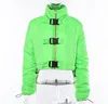 X87634B winter ladies thicken jacket coat women solid crop jacket