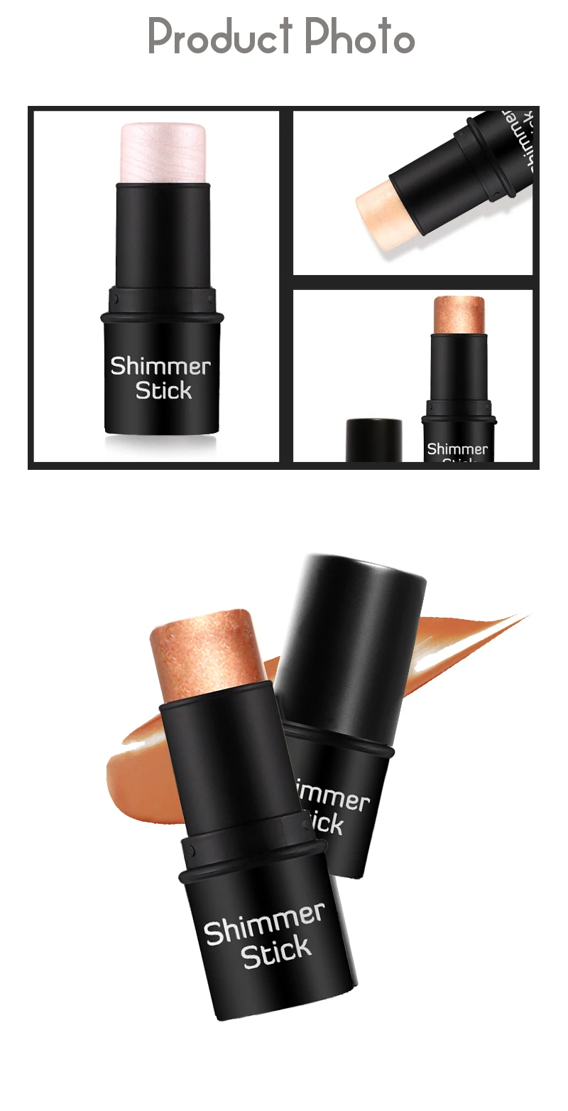 Moisture Shimmer Concealer Stick 3D Highlighter Pen Waterproof 15H Primer Contour Pen