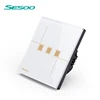 SESOO European Home Lighting Pcb Case Long Distance Wireless Room Lights Remote Control Touch Screen Wall Switch