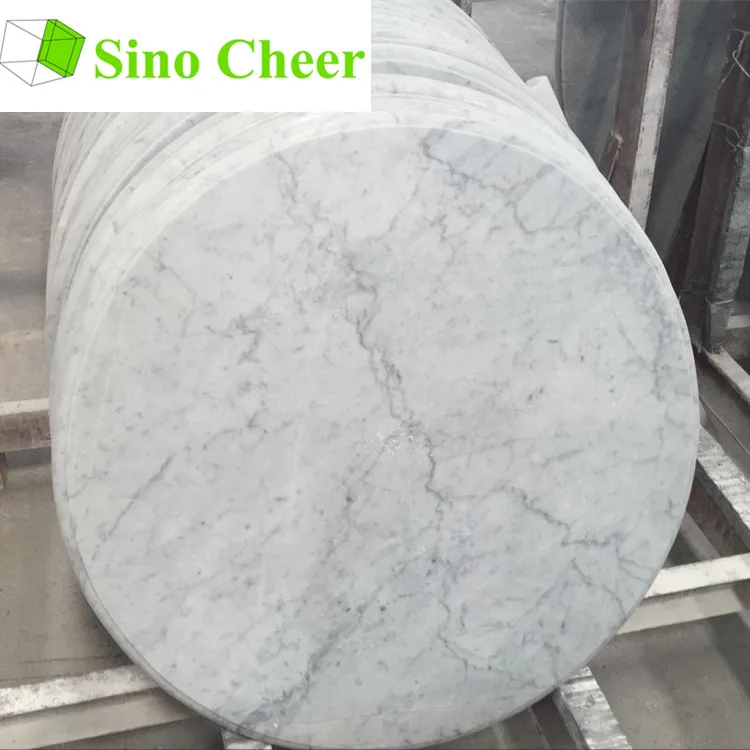 Factory Direct Round Carrara White Marble Table Top Factory Direct Round Carrara White Marble Table Top