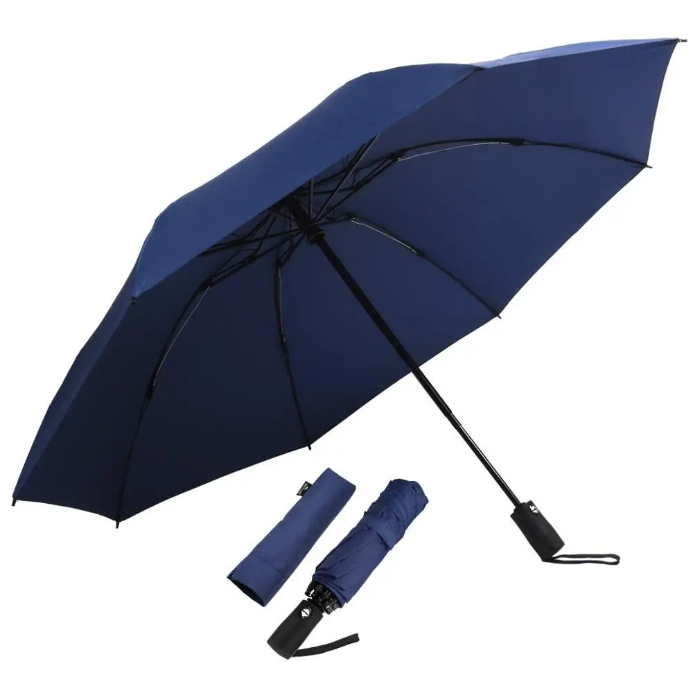 Automatic Travel Umbrella With Safe Auto Lock Design Windproof Folding