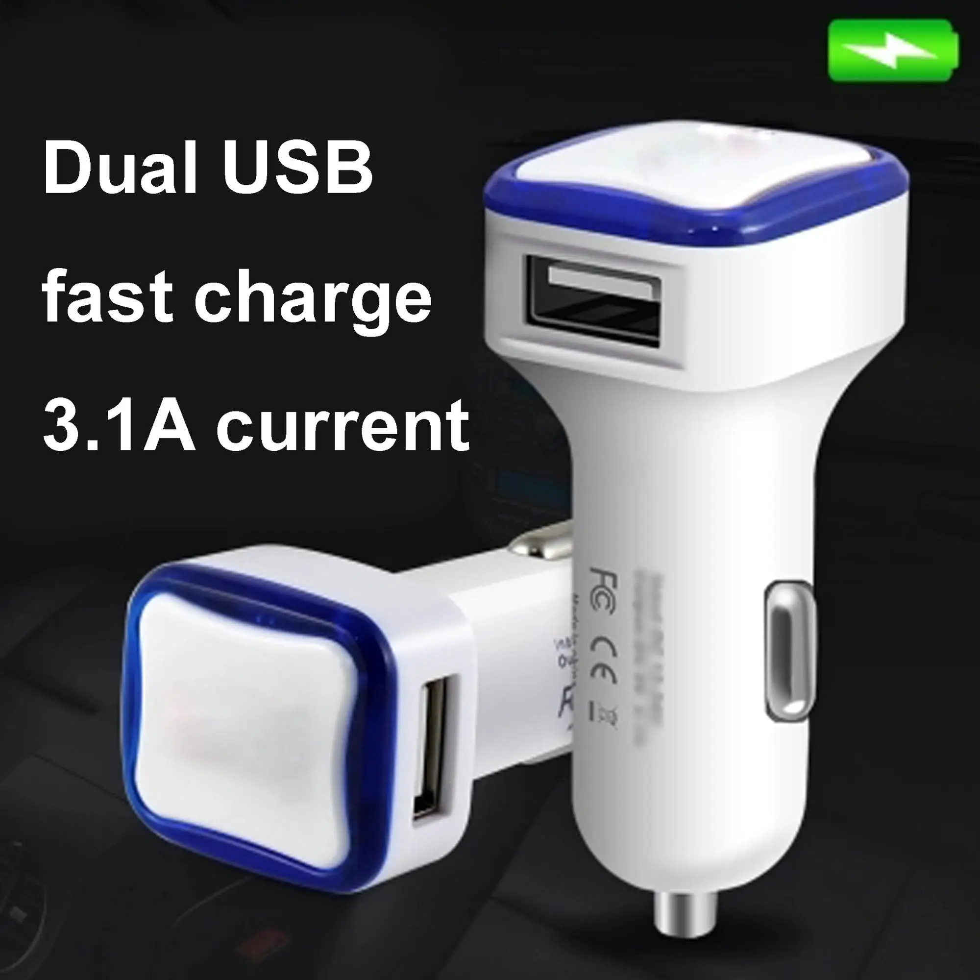 Private Model Bullet Square 3usb Car Charger 5v21a Car Charger Buy Promotional Usb Car 9695