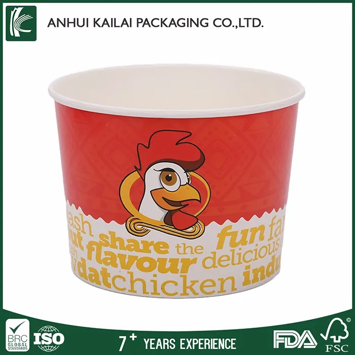 170oz disposable fried chicken custom logo paper bucket