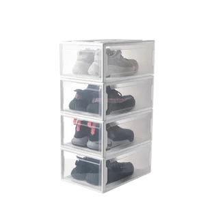 Image of Haoyijia Factory Sneakers Acrylic Storage Box Transparent AJ Basketball Shoes Shoe Box Collection Shoe Cabinet Moisture
