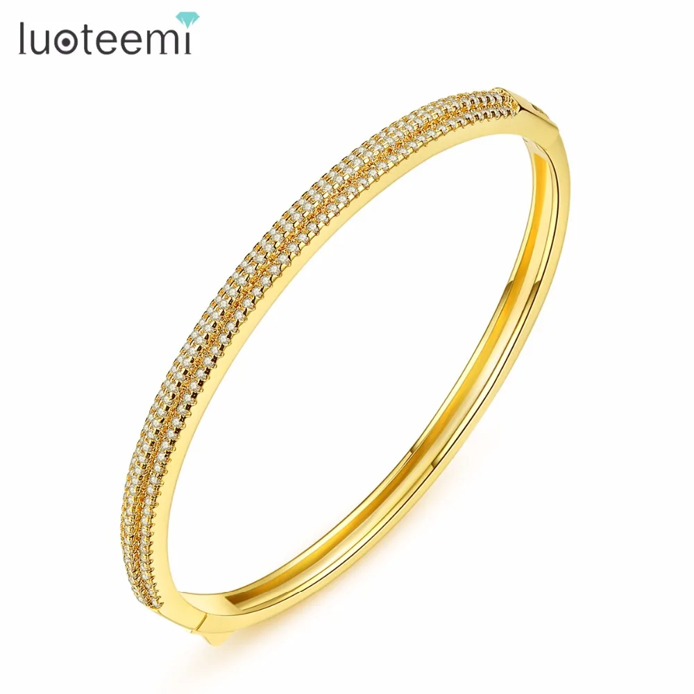 

LUOTEEMI Wholesale Charming Elegant Bangles Mounting Small Shiny AAA Cubic Zircon High-quality Bracelets For Women Daily-life, N/a