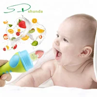 

2019 Hot Teething Toy Pacifier Gum Teether Nibbler Silicone Baby Food Feeder with Fresh Fruits Vegetables for Feeding Toddlers