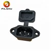 Waterproof C13 power Panel mounting IEC320 C14 3p Grounded AC inlet socket with cover