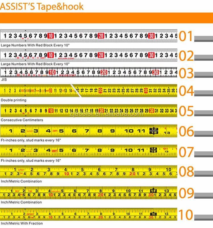 High Quality Measure Tape Hook Stainless Steel Blade Multi