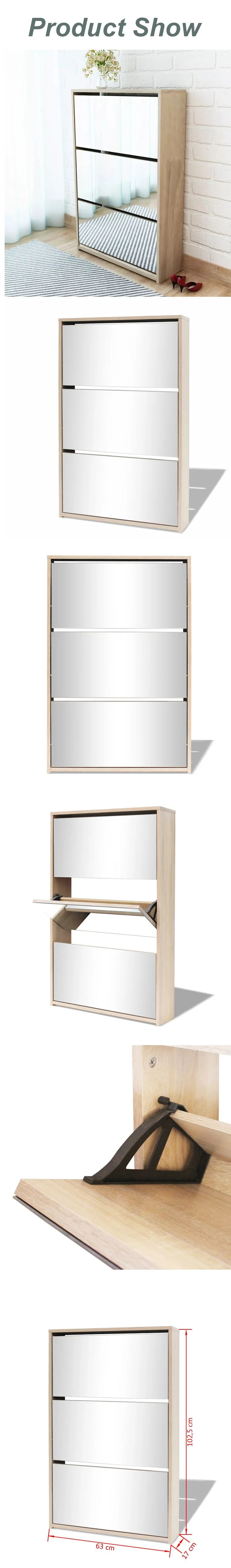 mirrored rotating shoe storage cabinet on Latest Simple Designs Wooden Furniture Home Storage Household Quality Space Saving Mirrored 3 Tier Tall Shoe Rack Buy Wood Pallet Shoe Rack With Mirror Wooden Mirror Shoe Rack Design Folding Shoe Rack For