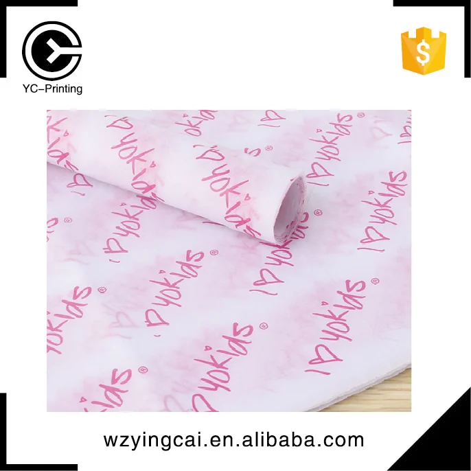 
Custom brands names color printed tissue wrapping paper with logo printing 