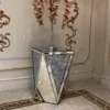 Hot sale crushed diamond side mirrored side table