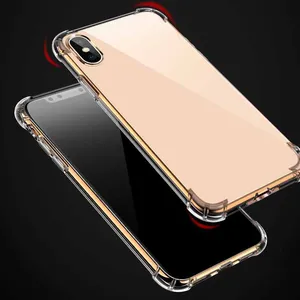 Luxury Shockproof Phone CoverTransparent Silicone Phone Case For iPhone X XS XR Clear protection Back Cover