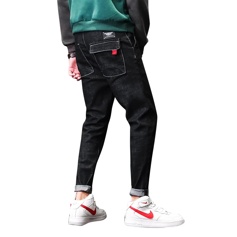 

Black Slim Fit Jean Jogger Trousers Cargo Pants
