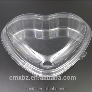 heart shaped clear plastic boxes