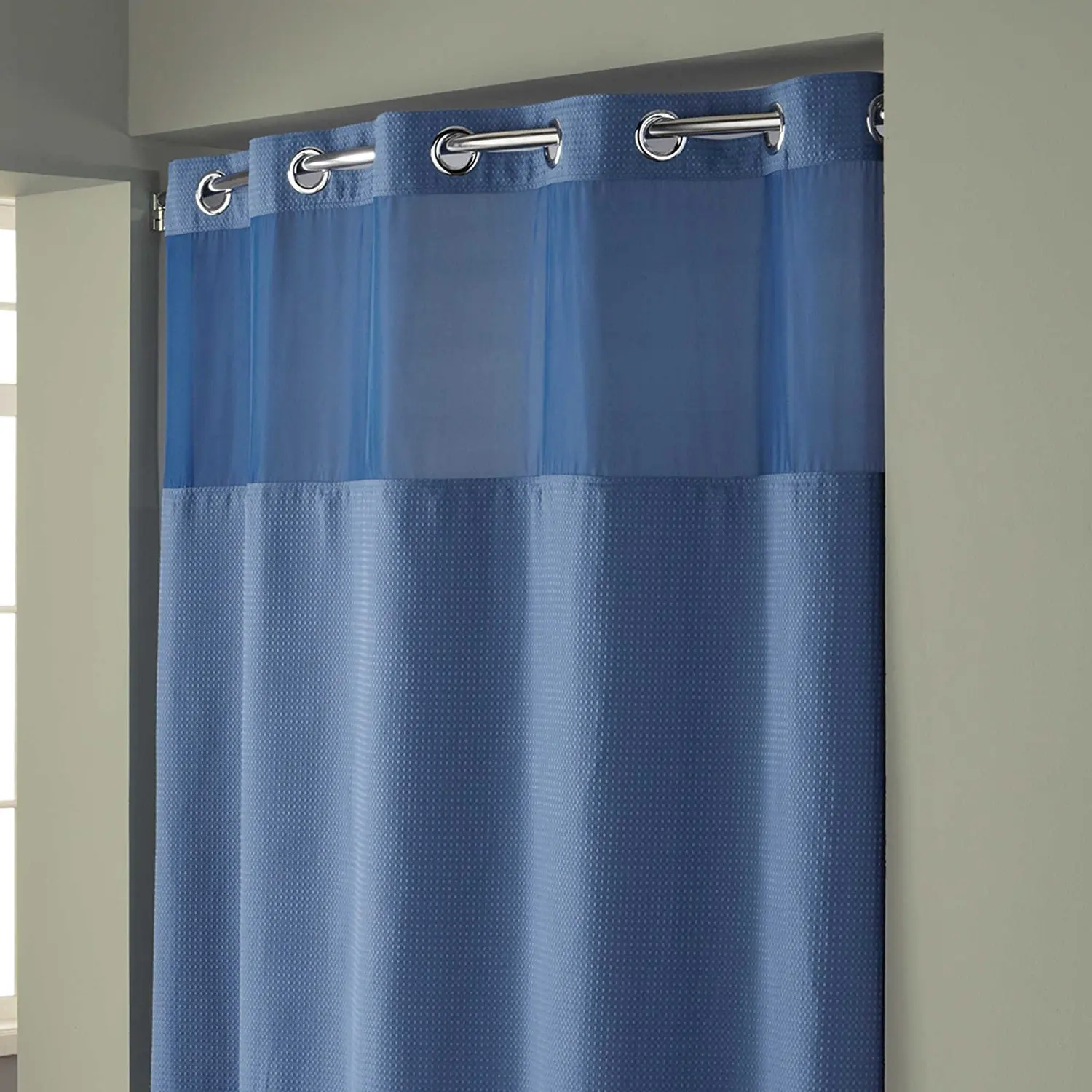 Buy Hookless Mini Waffle Fabric Shower Curtain Liner Hbh52h101x