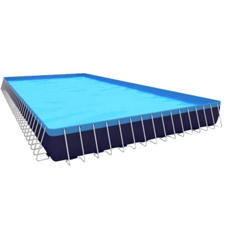 

Large Above Ground PVC Inflatable Frame Water Pool Rectangular Metal Steel Frame Swimming Pool 10m x 6m