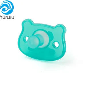 Image of New style pure color cartoon animals food grade silicone appease pacifier baby pacify the nipple silicone pacifier