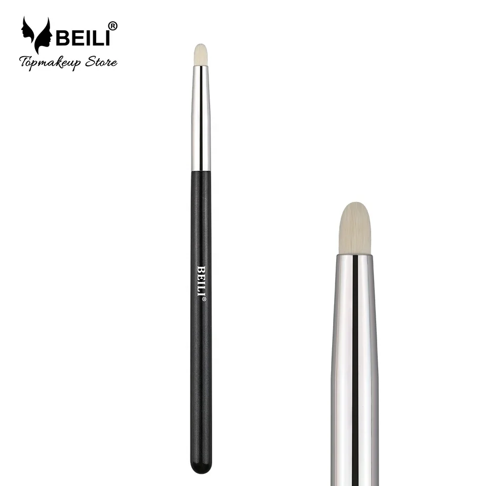 

BEILI Professional Makeup brush set Black Cosmetic Natural Goat Hair Eye shadow Crease Blender Single Makeup Brushes Logo Custom