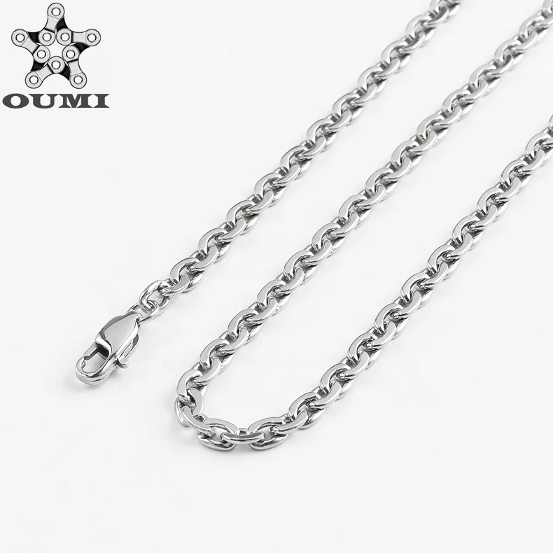 Oumi Classical Gold Necklace Stainless Steel Energy Hook Silver Gold