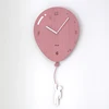 Promotional Lovely Air Balloon Kids Clock DIY Photo Frame Home Decoration Silent Quartz Wall Clock,Pink Color