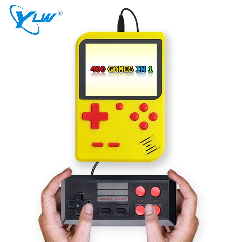 
YLW Private Mould Classic Video Handheld Game Console With 400 Games Built-In 3 Inch Color Screen Mini Game 2 Players AV Output 
