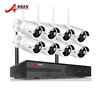 Wholesale outdoor & indoor Wireless security camera system HD 1080P 8ch nvr + 8 bullet wifi smart net camera kit