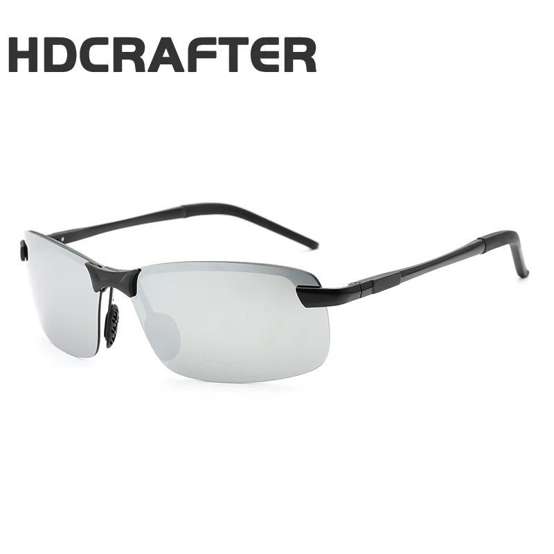 

HDCRAFTER Fashion Shades Male Sun Glasses Black Eyewear Outdoor New Polarized Men Sunglasses, As picture
